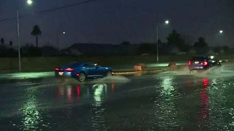 Rain having major effect on Las Vegas valley