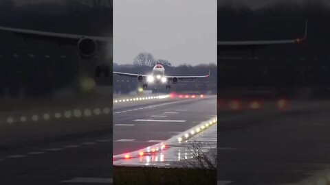 Wild landing during storm