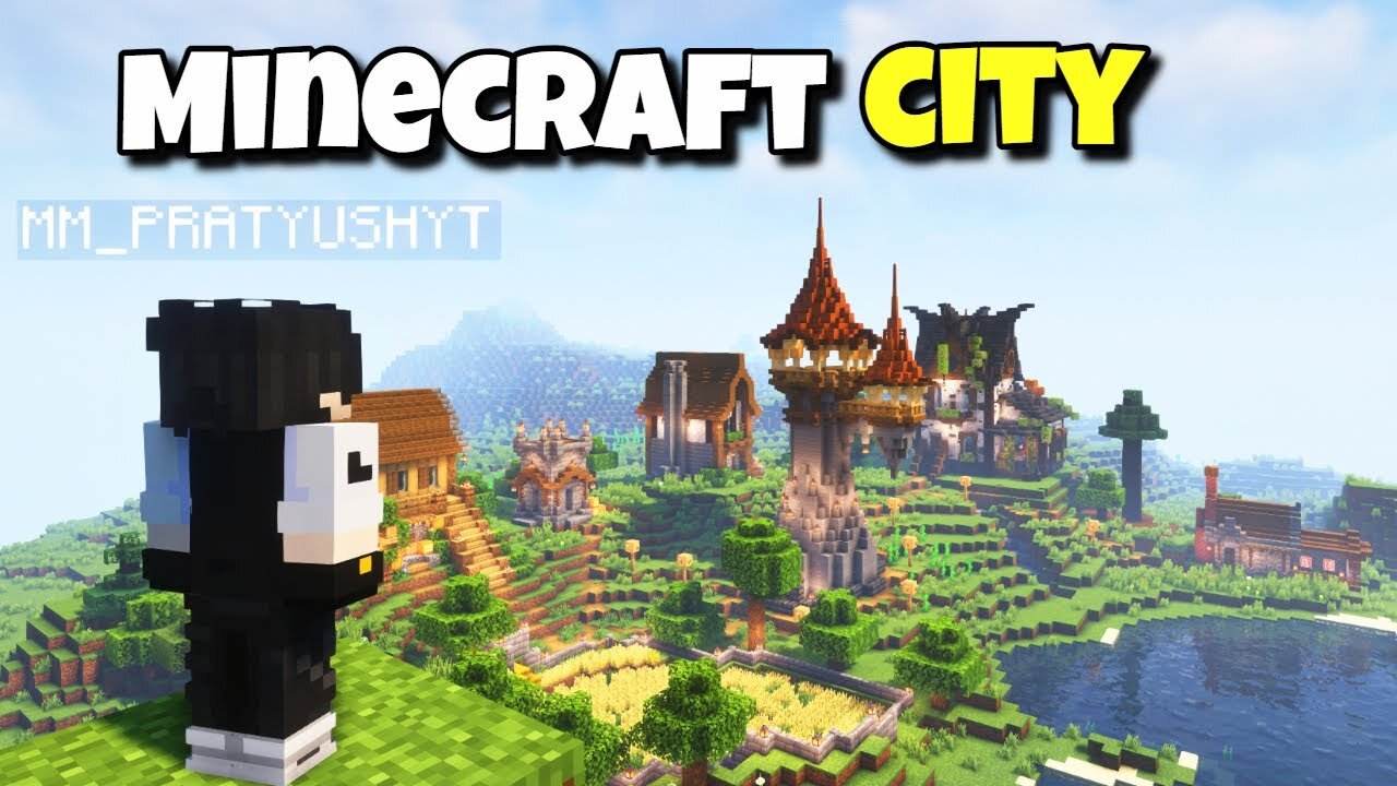 Completing our minecraft city in survival...