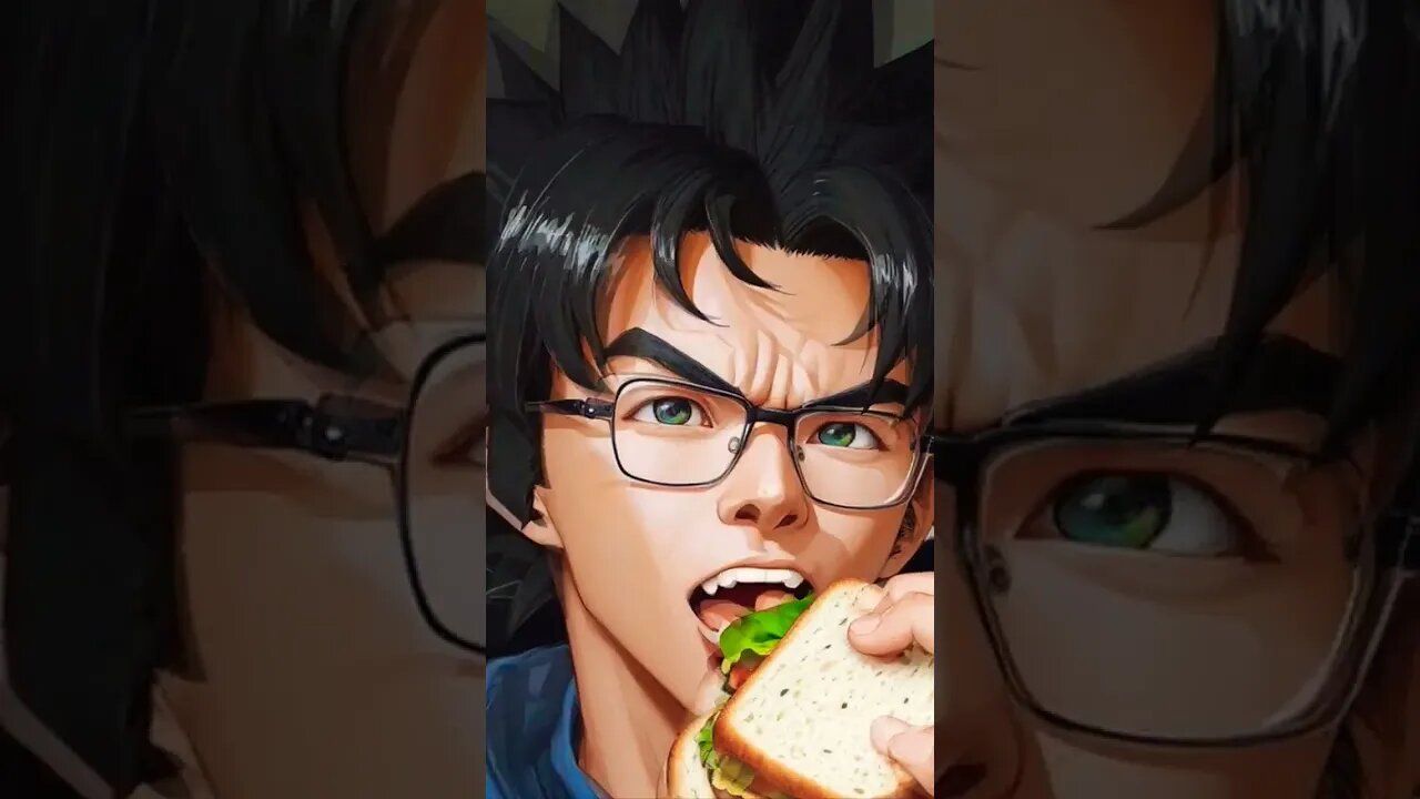 Eating my sammich like a Saiyan by AI #aianimation #aiart #deforumstablediffusion #dragonballsuper