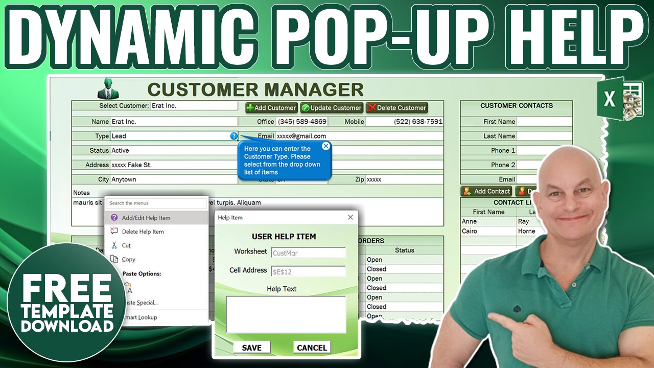 How To Add Help Pop-Ups To Any Excel Workbook With This New System + FREE TEMPLATE