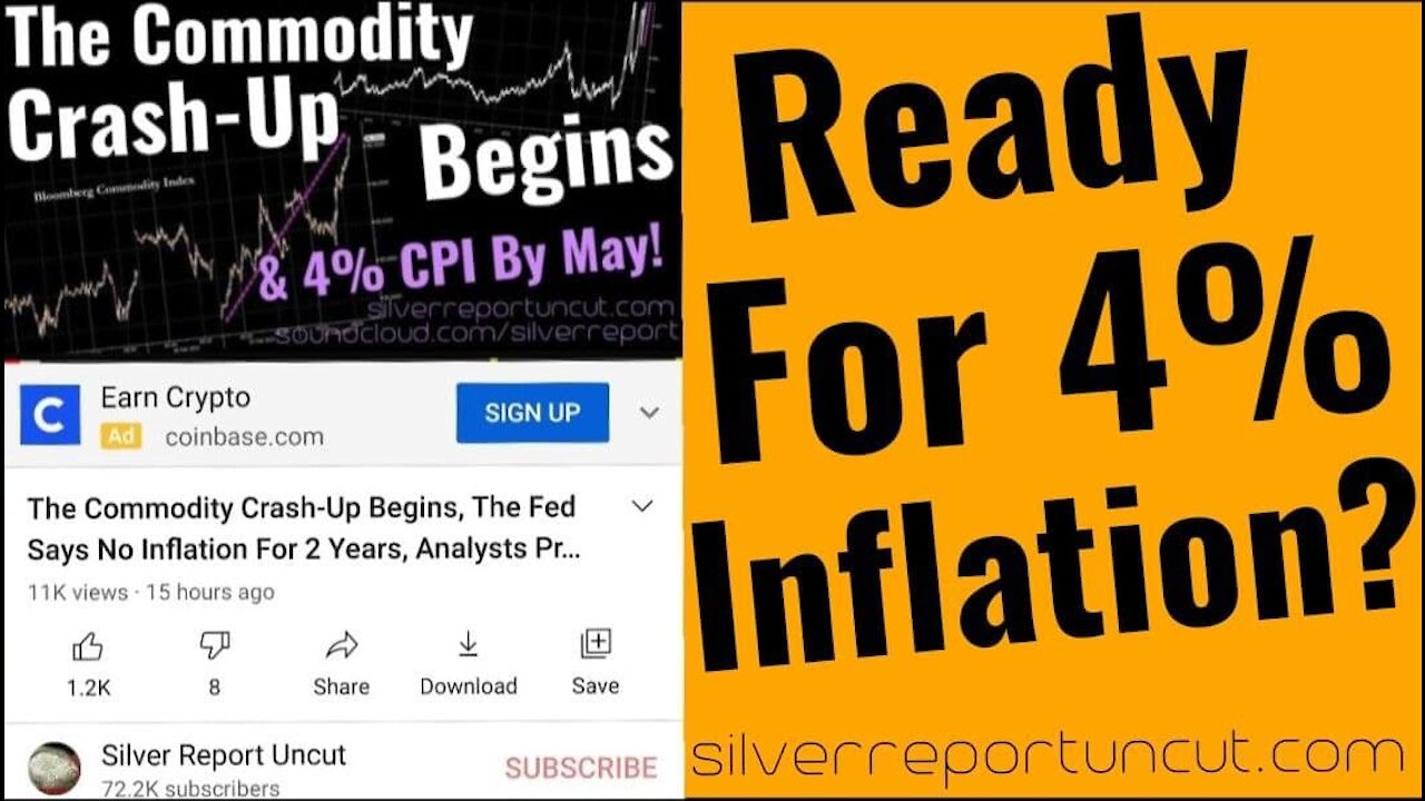 The Commodity Crash-Up Begins, The Fed Says No Inflation For 2 Years, Analysts Predict 4% In Months