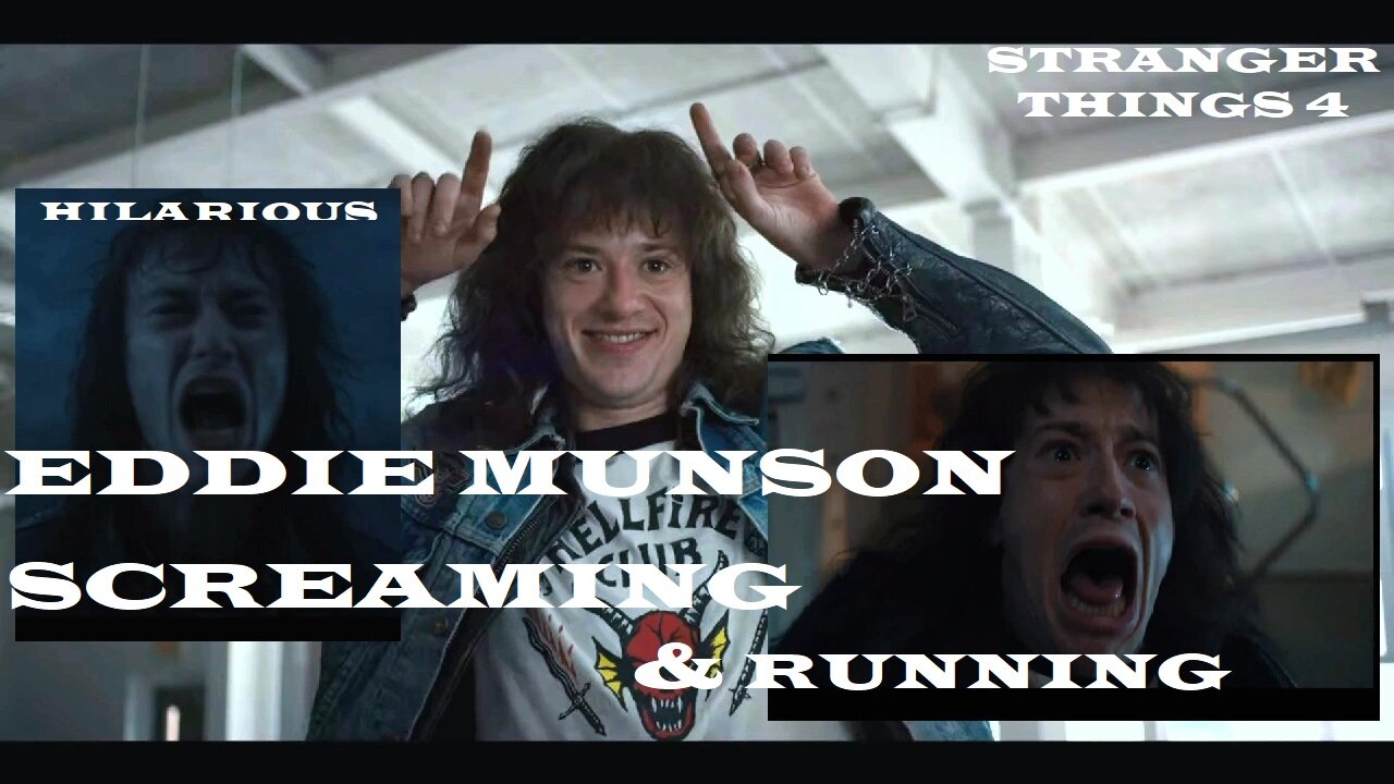 Eddie Munson Being Funny Screaming and Running - Stranger Things 4