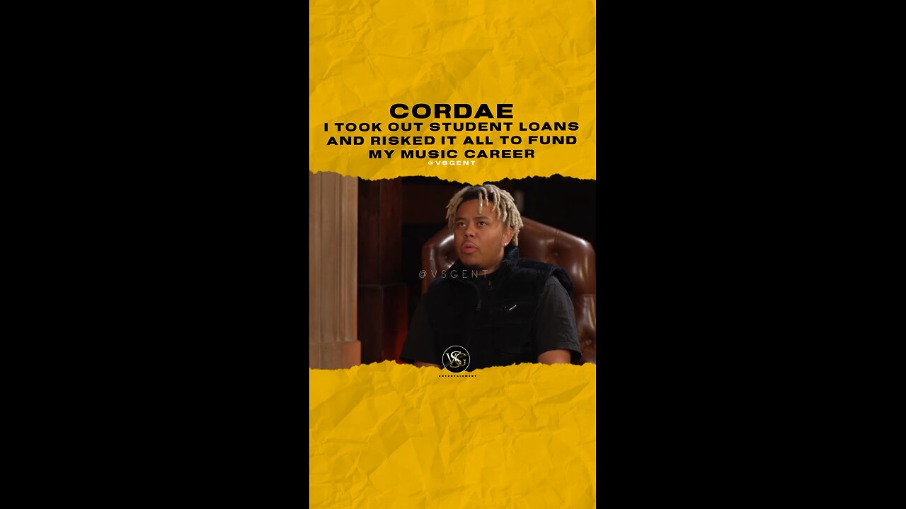 @cordae I took out student loans & risked it all to fund my music career