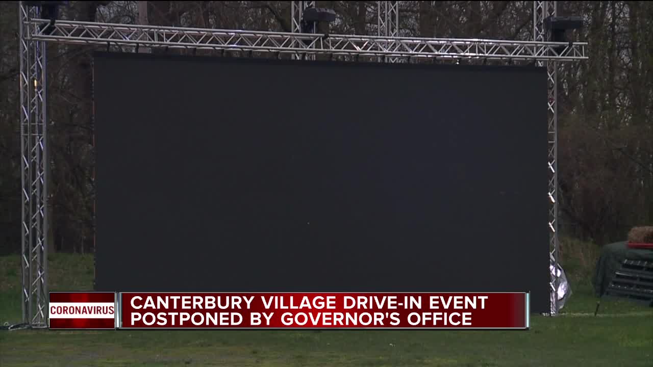 Canterbury Village drive-in event postponed by governor's office