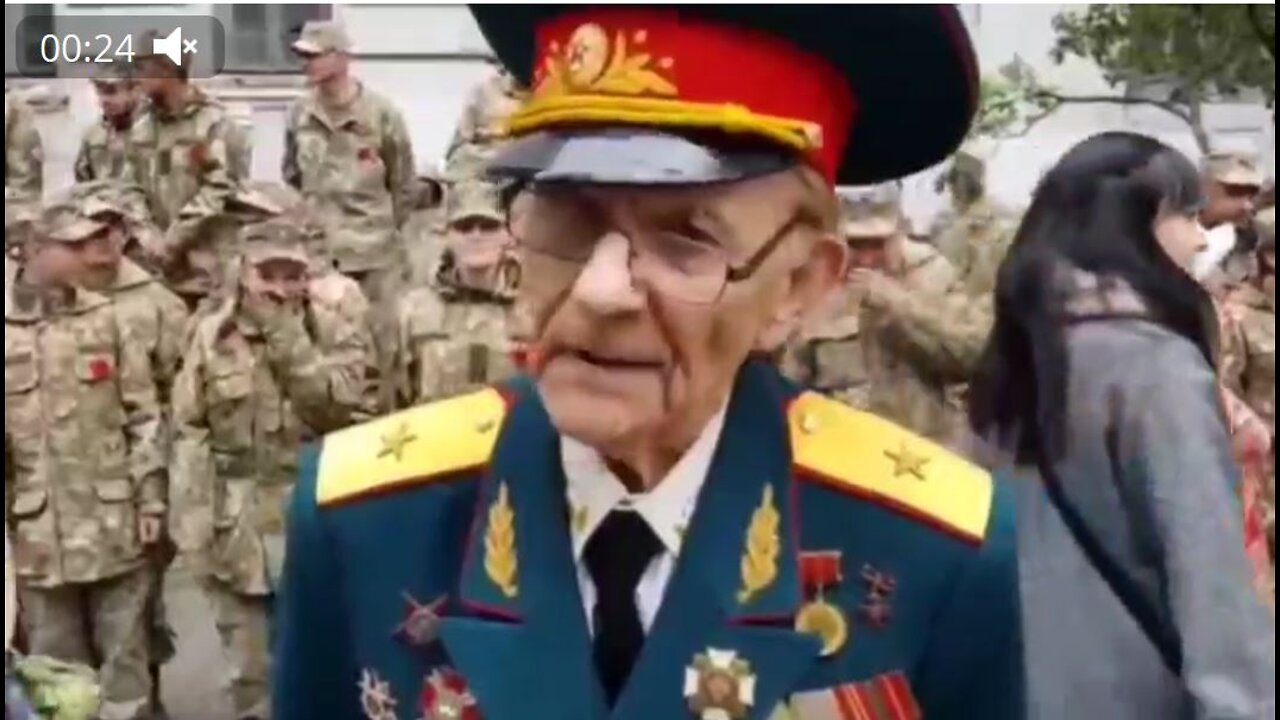 Ukrainian Nazis Attacking WWII Veterans at the Victory Day Parade