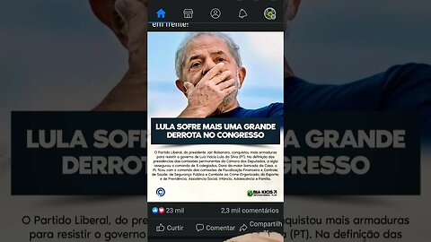 Lula sofre mais uma grande derrota no congresso