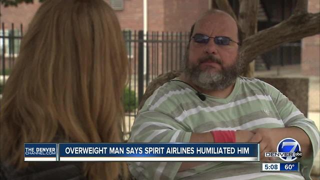 Overweight man: Spirit Airlines 'embarrassed' me after taking away my seat