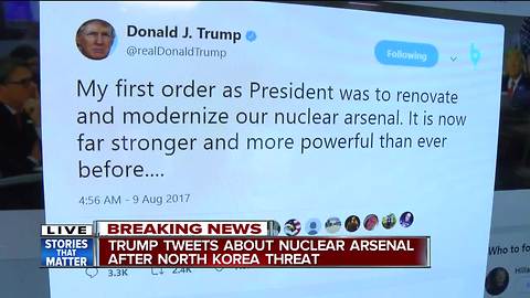 Controversy over President Trump's tweets about nuclear weapons