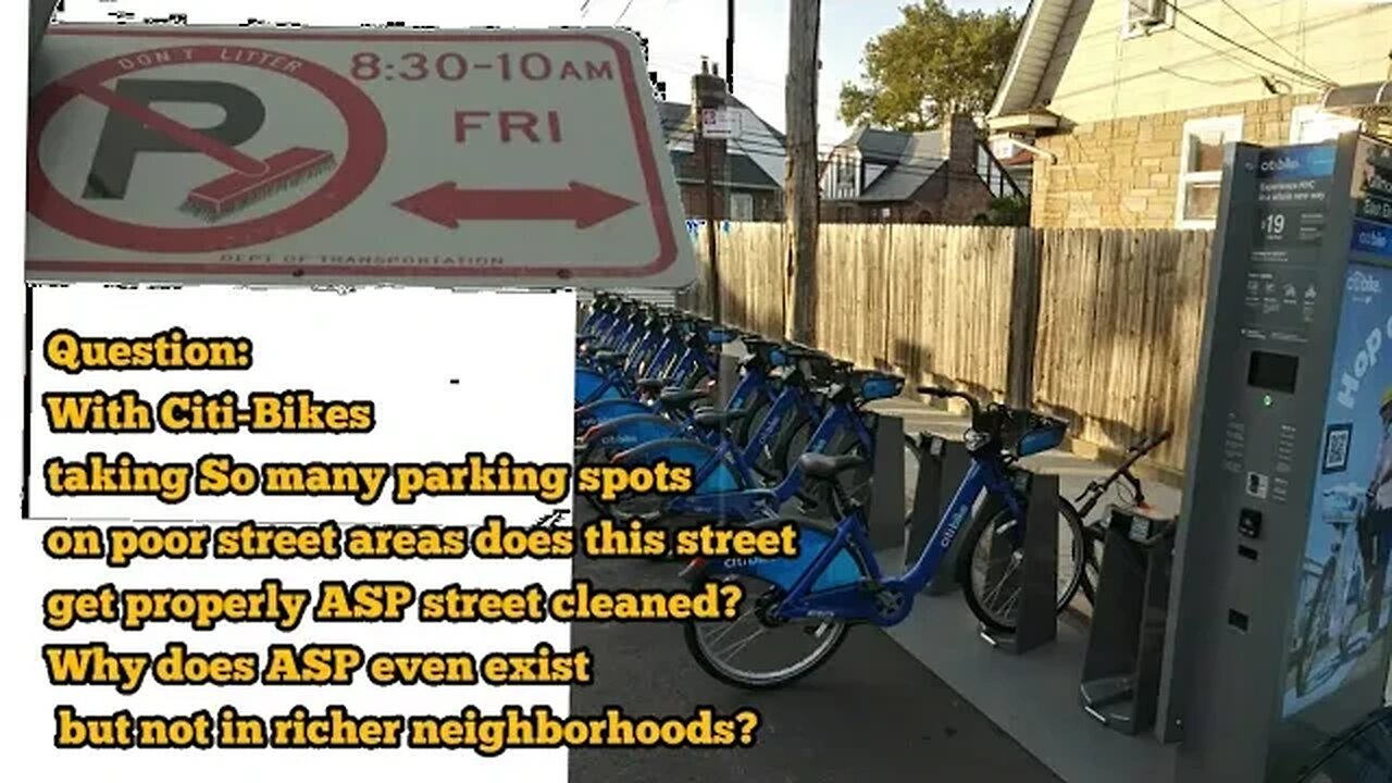 Question? Alternate side parking. Is forced on poor areas so what happens w/ those dang Citi bikes?