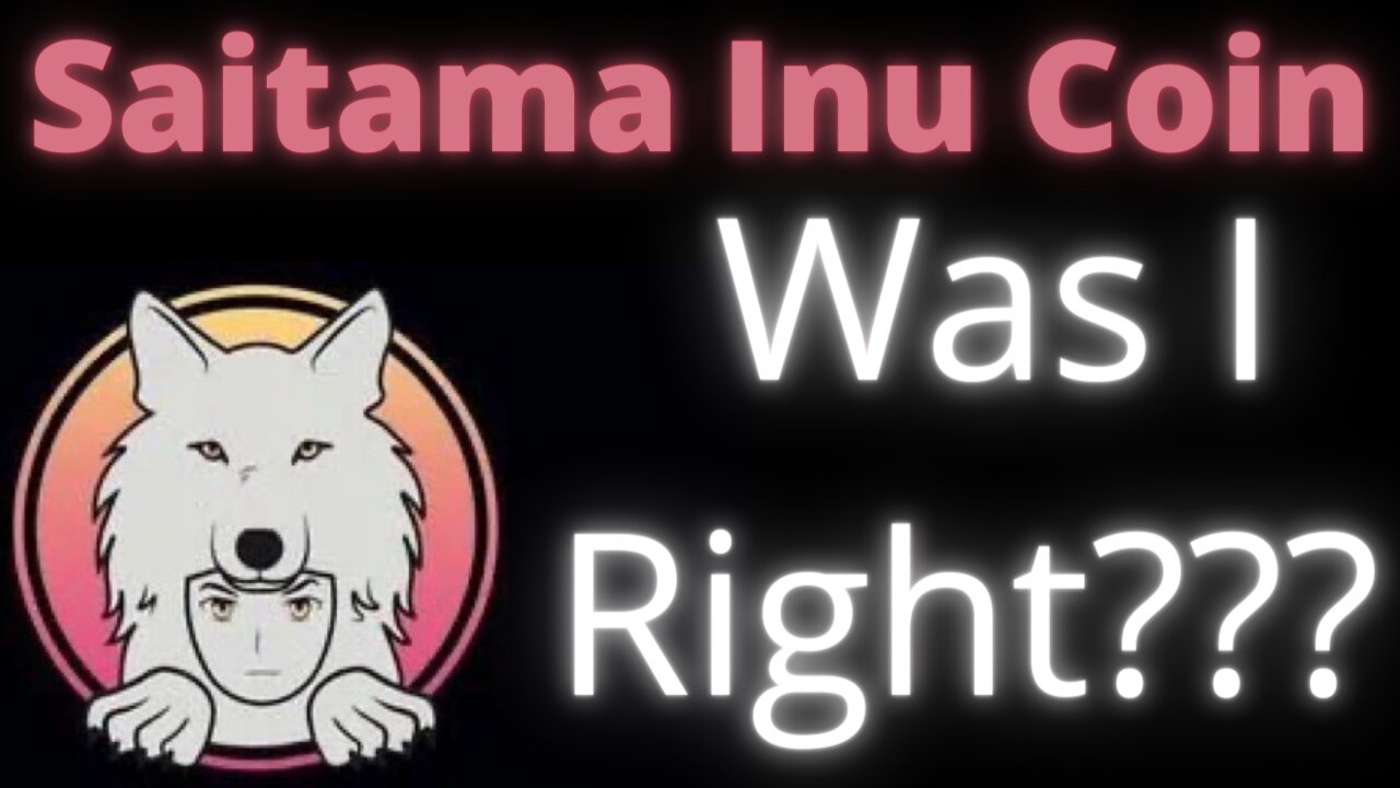 Saitama Inu Coin - Was I Right???