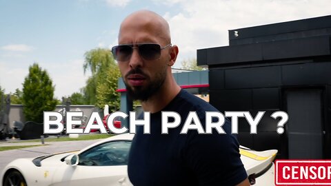 Andrew Tate Goes To a Beach Party
