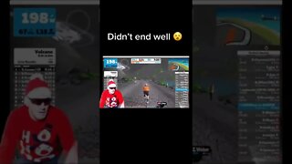 EPIC ZWIFT CYCLING CRASH! #Shorts