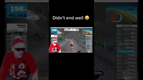 EPIC ZWIFT CYCLING CRASH! #Shorts