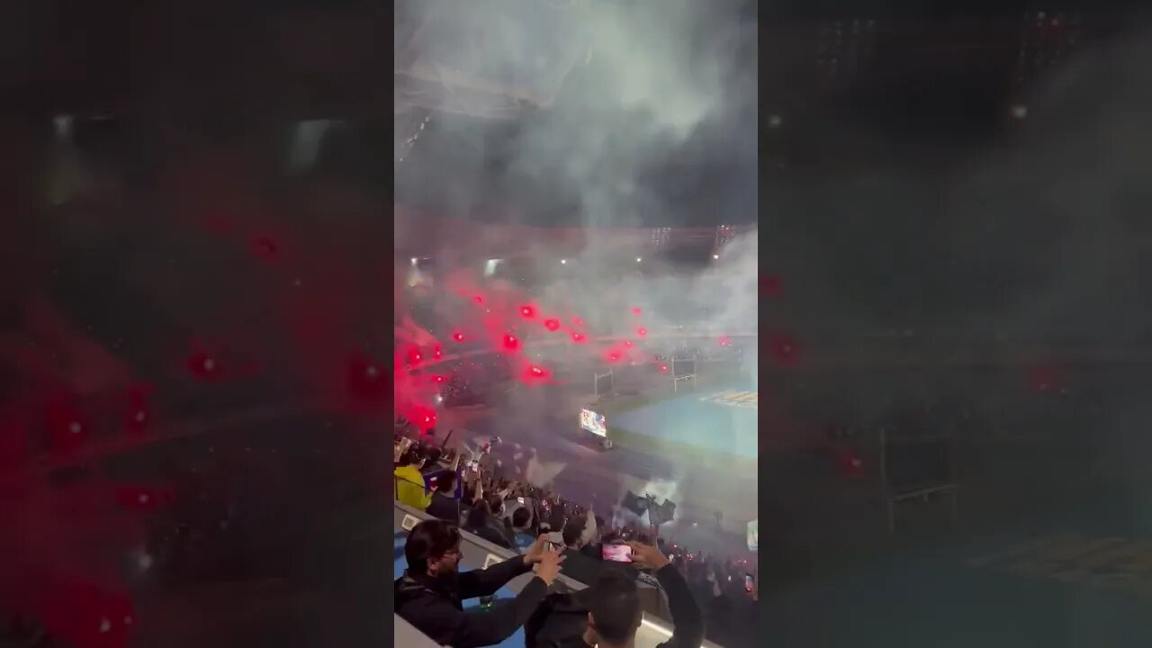 Napoli fans chanting Victor Osimhen in a full packed stadium