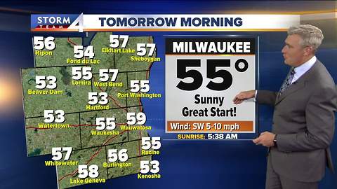 Sunny, warm and breezy Tuesday