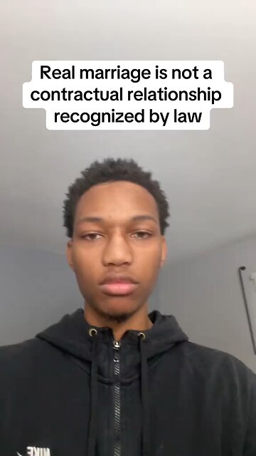 Real marriage is not a contract relationship recognized by law