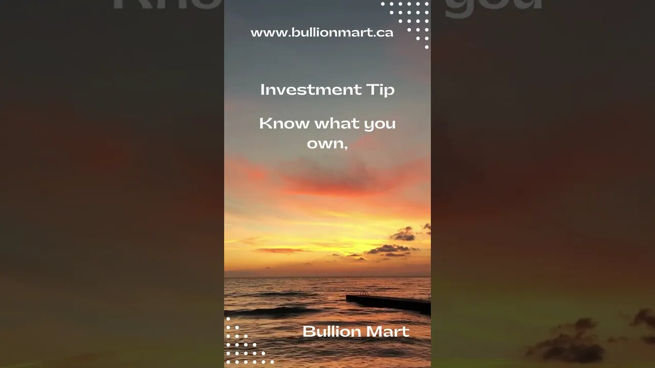 Investment Tip from Bullion Mart