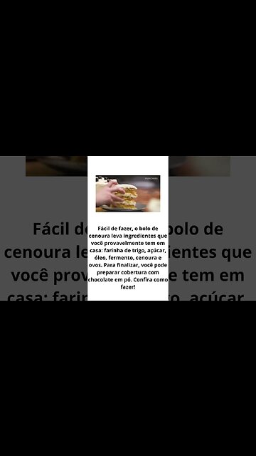 bolo de cenoura #shorts