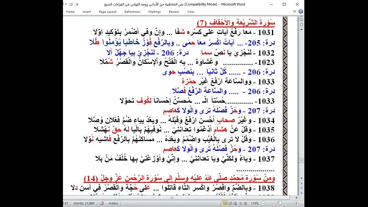 80 المجلس 80 شرح القراءات العشر الصغرى و44 فرش الحروف سورة الجاثية والأحقاف