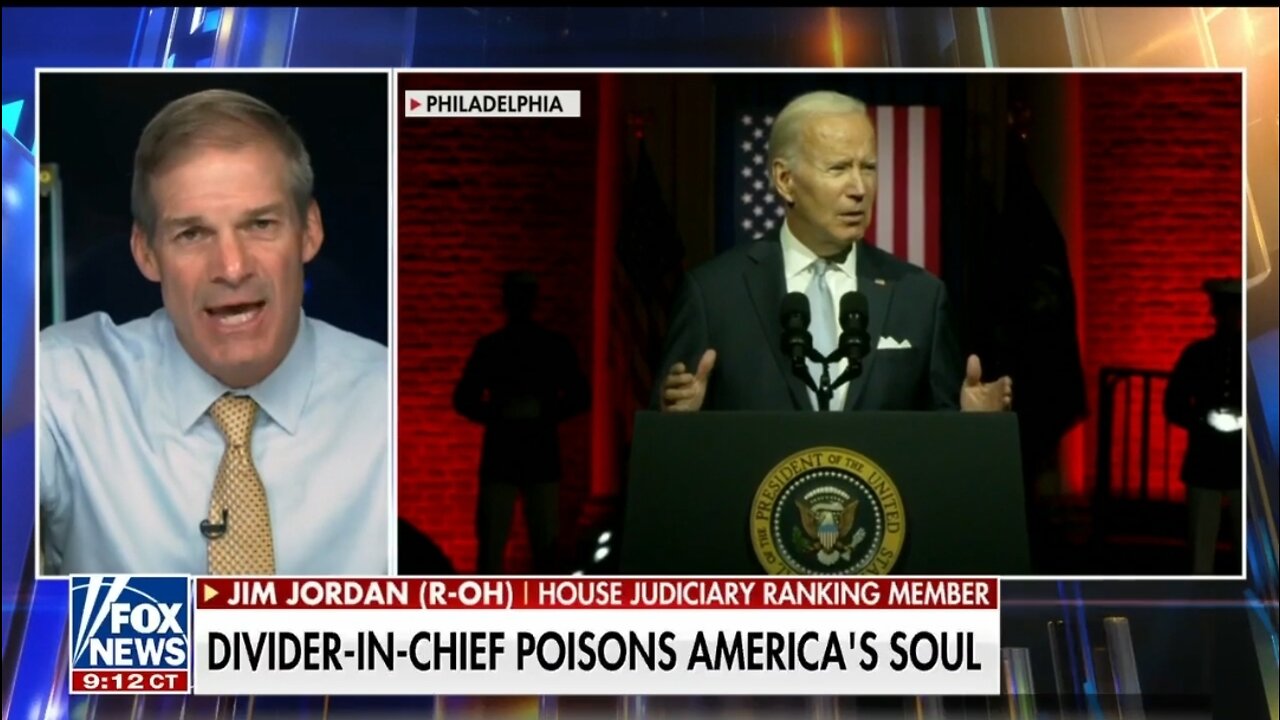 Jim Jordan: Biden Is Weaponizing The Govt AGAINST Half Of America