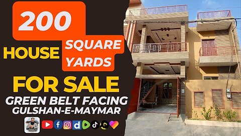 Brand New 200 Square Yards Double Storey Green Belt Facing House