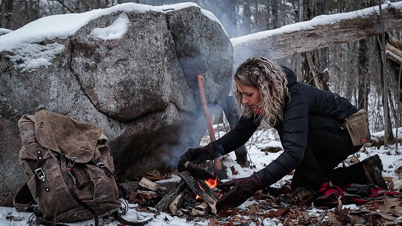 FIRST SNOW Winter Day Trip, Cooking on the Coals, How to Wax Canvas, Planning New Shelter!