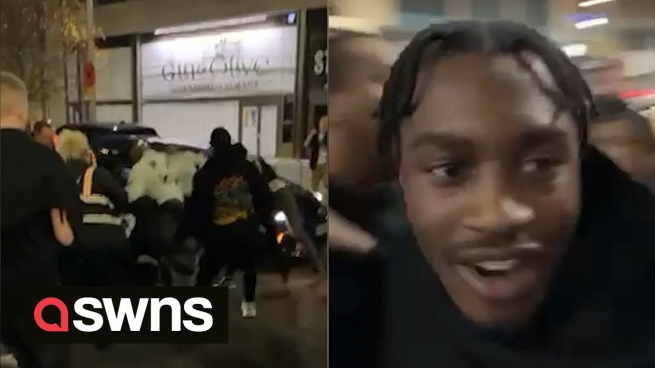 US rapper Lil Tjay involved in mass brawl after UK gang attempt to rob his chains