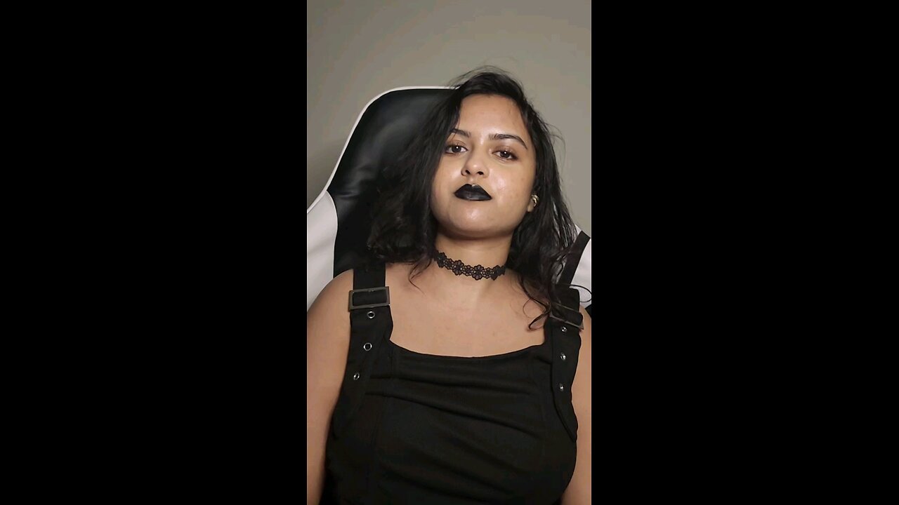 Dark Lips using black foundation + black eyeshadow