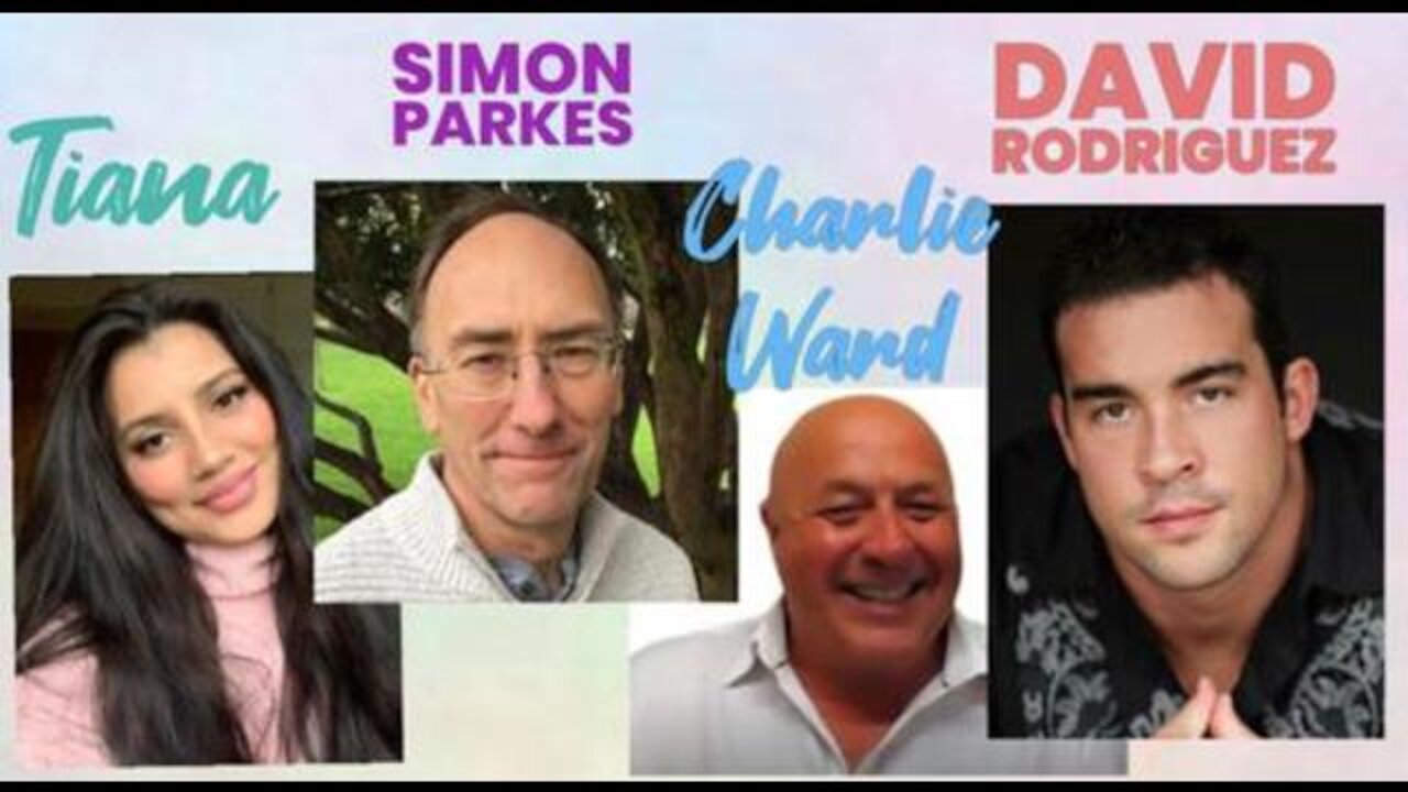 CHARLIE WARD SIMON PARKES WITH TIANA & DAVID RODRIGUEZ DISCUSSING THE INAUGURATION