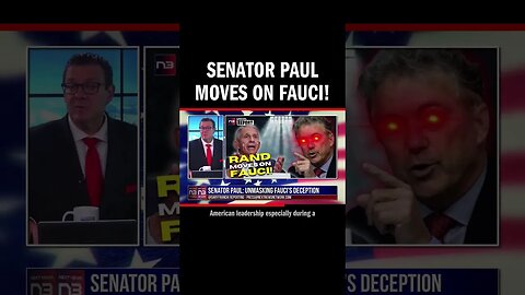 Senator Paul moves on Fauci!