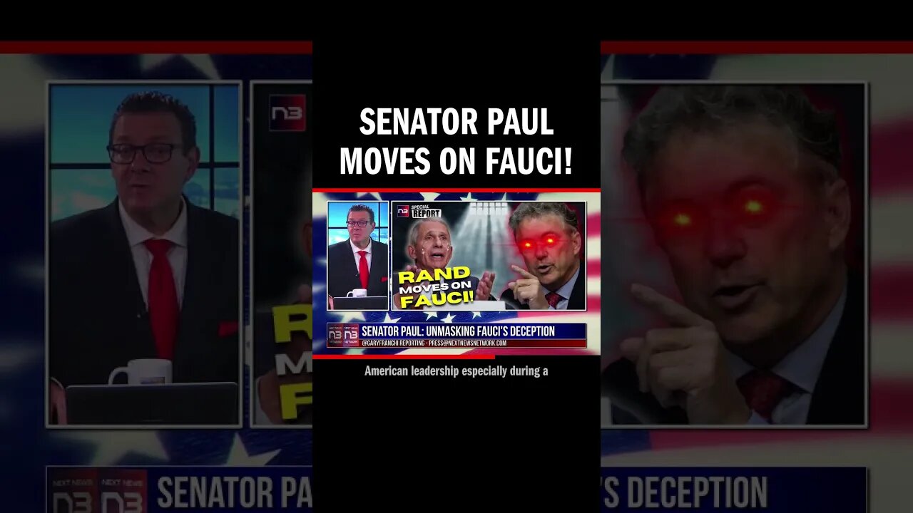 Senator Paul moves on Fauci!