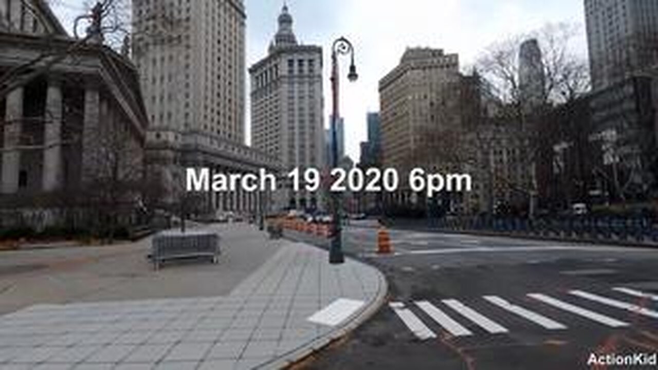 4yrs ago Lockdowns Begin NYC Goes Into LOCKDOWN Wall Street - City Hall Area Footage 3-19-20 6pm