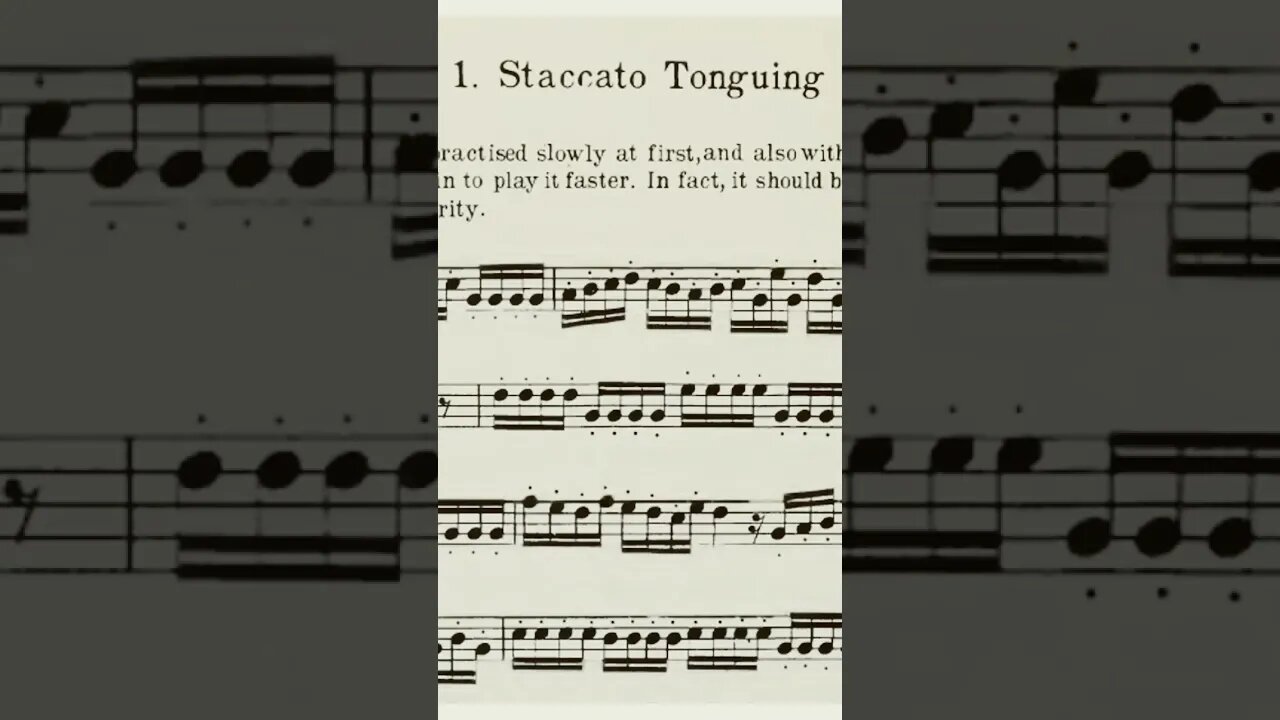 [Trumpet Single Tongue Studies] Edwin Goldman Method Practical Studies for Cornet or Trumpet #1