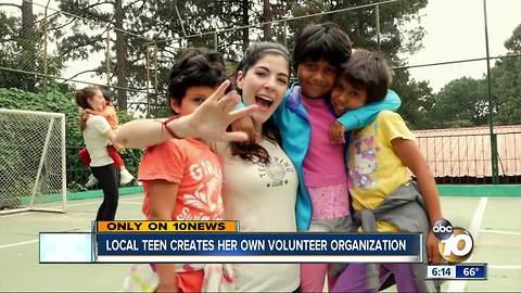 Teen creates her own volunteer organization