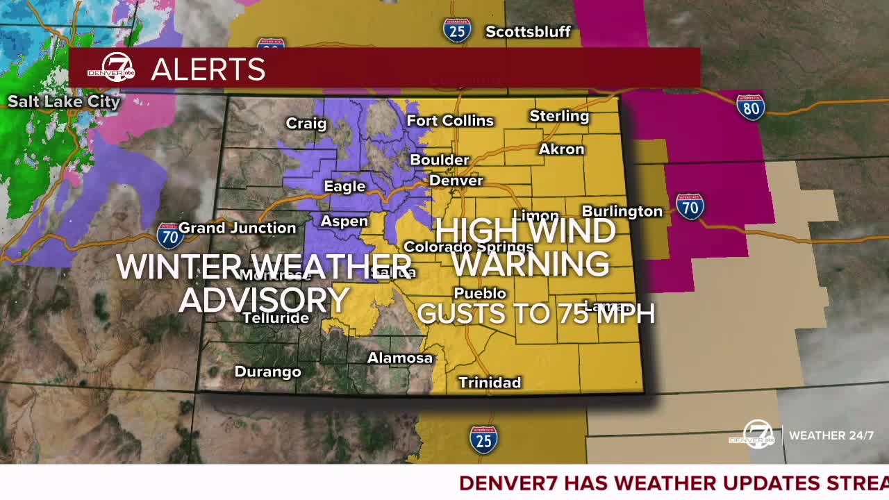 NWS issues winter weather advisory, high wind watch for Saturday