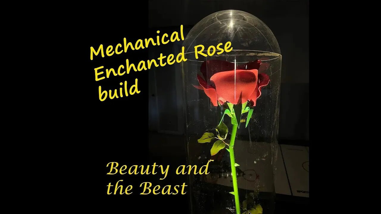 Beauty and the Beast Enchanted Rose. Remote control rose petals drop demo