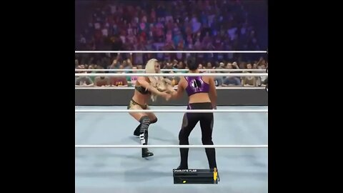 wwe 2k23 shayna baszler destroys charlotte flair #wwe2k23 #wwe2k23gameplay #wwe2k23myfaction