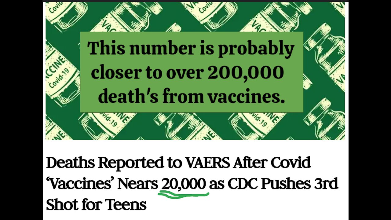 1976 Swine Flu Mass Vaccination One Died (Cancelled) 2021 Covid Vaccine (Min) 20,000 Dead: On Going