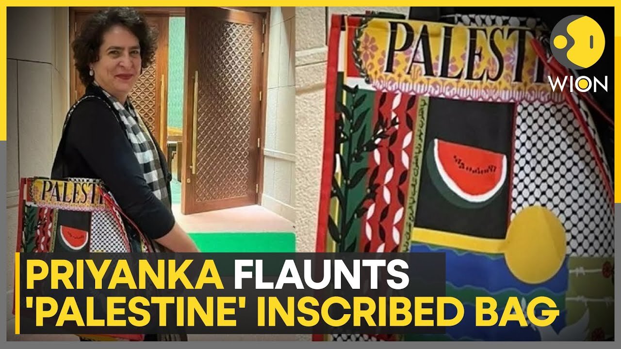 Priyanka Gandhi's 'Palestine' Tote Bag Sparks Debate In Parliament | India News | WION