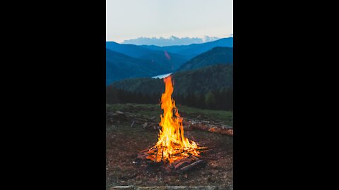 Nature Anxiety Relief From A Candle With Music