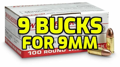 100rds of 9mm for less than 9 bucks