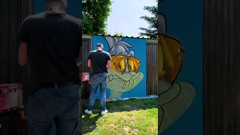 AWESOME BUGS BUNNY GRAFFITI 😁 #graffiti #graffitiart #shorts