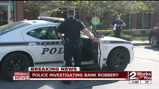 Police investigate bank robbery in north Tulsa