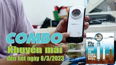 Combo quà tặng Khi mua Máy lọc nước điện giải cầm tay Biontech BTH 100P