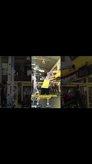 4 Exercícios para te deixar com os tríceps gigantes #shorts