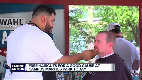 Free beard trims for a good cause at Campus Martius