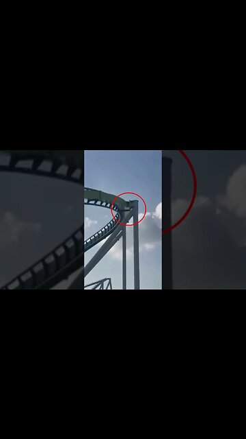 An amusement park visitor in North Carolina spotted a crack in the support pillar...