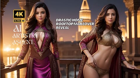 [4K] AI Artistry Lookbook l Video- Ai Lookbook Girl l Arabian- Rooftop Terrace
