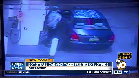 Police say boy stole car, took friends on joyride